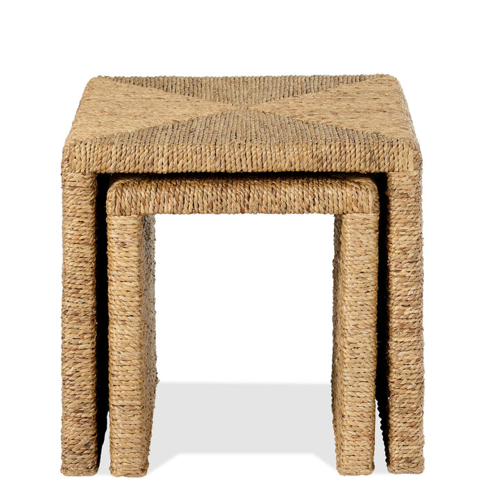 Rosalie - Woven Nesting Tables - Light Brown