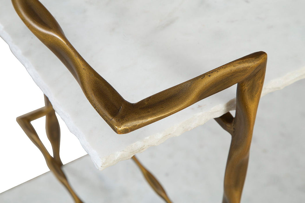 Vivian - Bar Cart - White / Gold