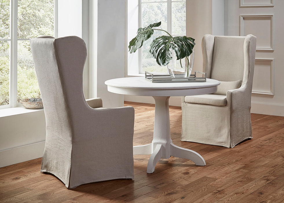 Highback Linen Host Chair (Set of 2) - Gray