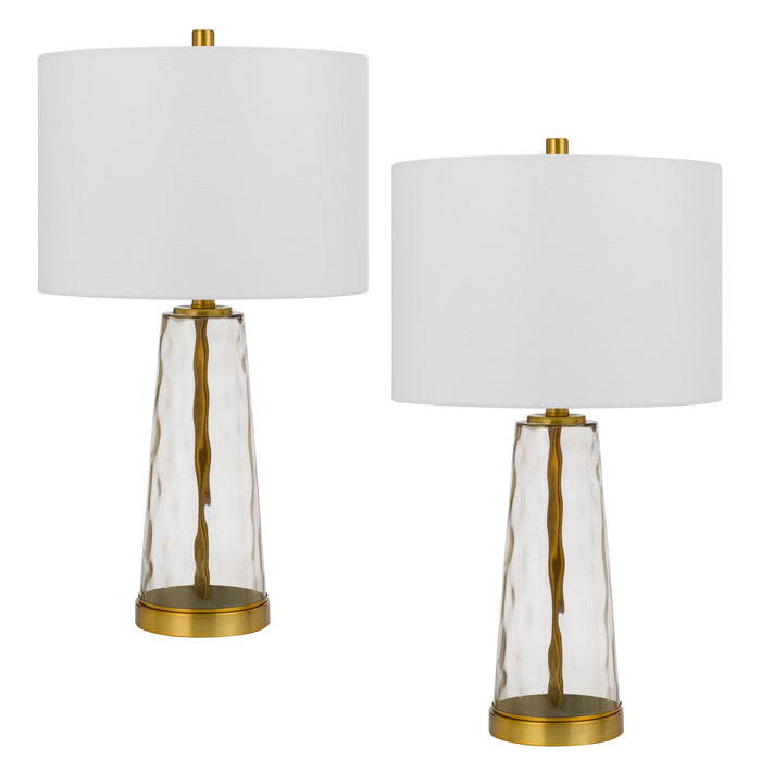 Heber - Table Lamp (Set of 2) - Antique Brass & Glass