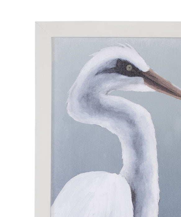 Herald In Mist II Framed Print - Blue / White