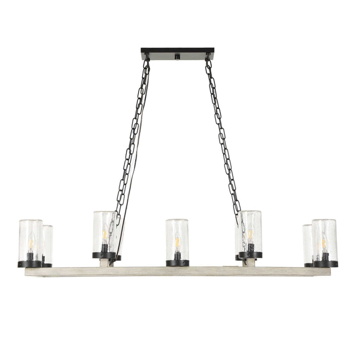 Edgecomb - 10 Light Indoor-Outdoor Chandelier - Black / Gray