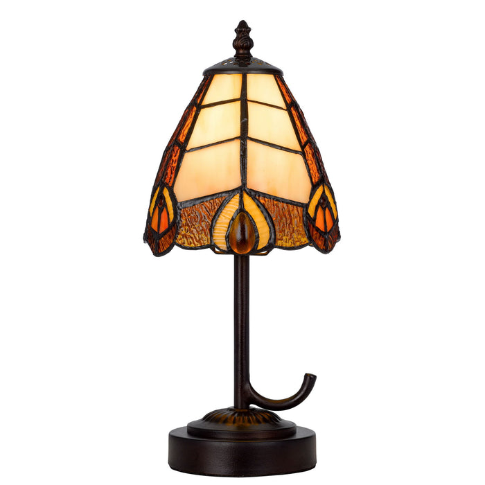 3119 Tiffany - 13" Height Metal / Resin Accent Lamp - Dark Bronze