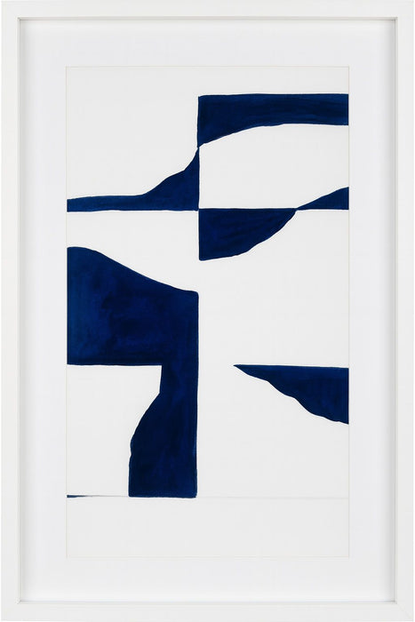 Glacial Mass II Framed Print - Blue / White