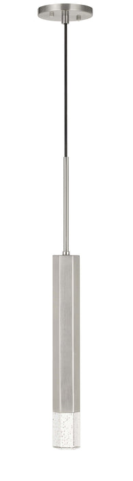 24" Height Aluminum Cast Pendant - Brushed Steel
