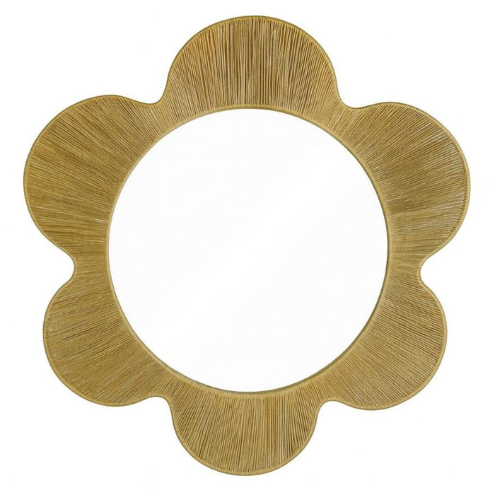 Golden Bloom Wall Mirror - Natural