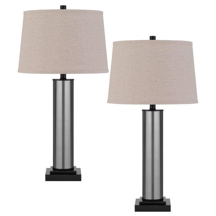 Garner - 29" Height Glass And Metal Table Lamp (Set of 2) - Black