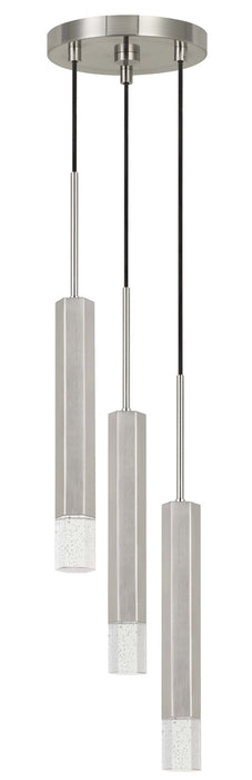 24" Height Aluminum Cast Pendant - Pearl Silver