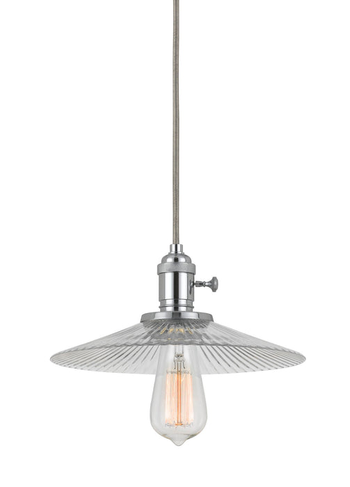4.5" Height Glass Pendant With Oil Rubbed Bronze Cord - Clear