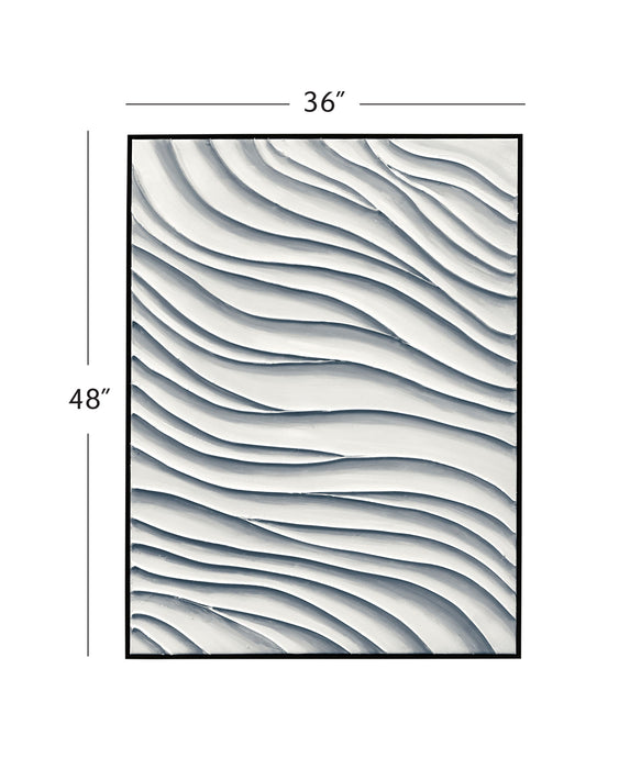 Ripples Canvas Art - White