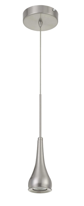 Kornos - 13" Height Metal Mini Pendant - Brushed Steel