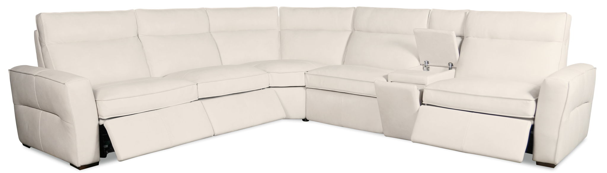 MS - Vann Six-Piece Power Sectional - White