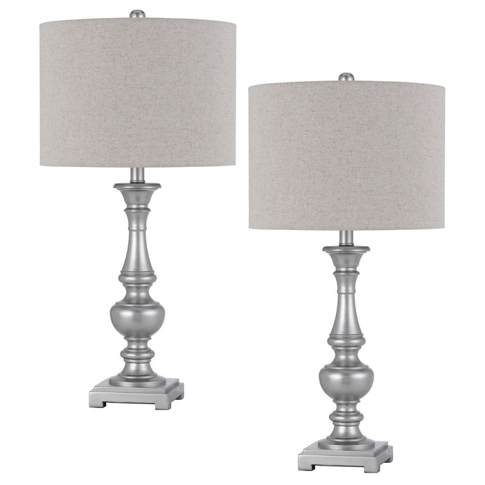 Nampa - 28" Height Resin Table Lamp (Set of 2) - Antique Silver