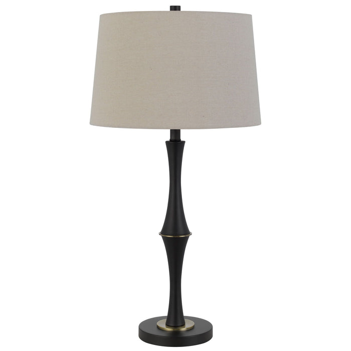 Salter - 31" Height Metal Floor Lamp - Matte Black / Linen