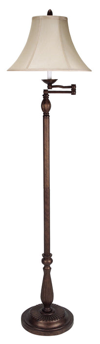 Swing Arm - 62" Height Metal Floor Lamp - Antique Rust