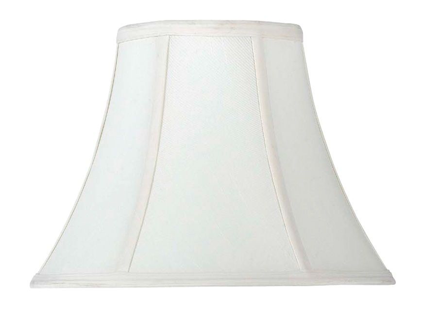 Bell Empire - 9" Height Bell Stretched Faux Silk Shade - White