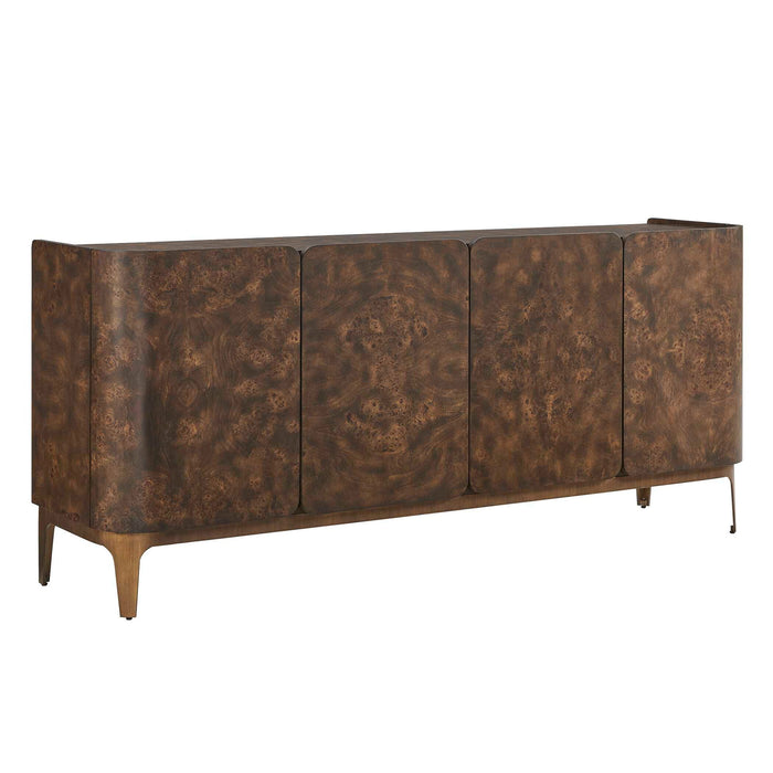 Melbourne - Mappa Burl 4 Door Cabinet - Woodtone