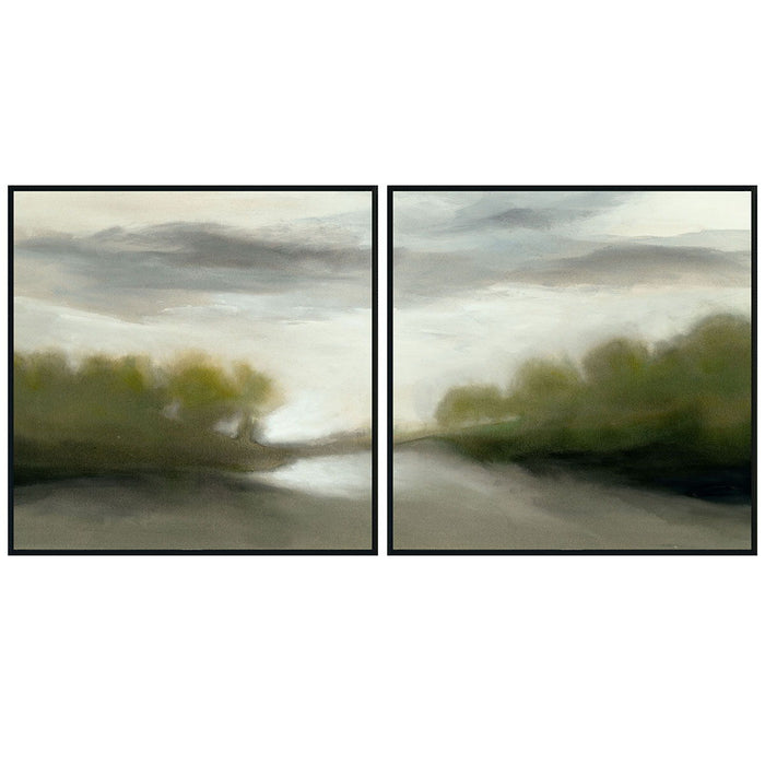 Bewildered - 72" x 36" Painting By Buddy Whitlock (Set of 2) - Black