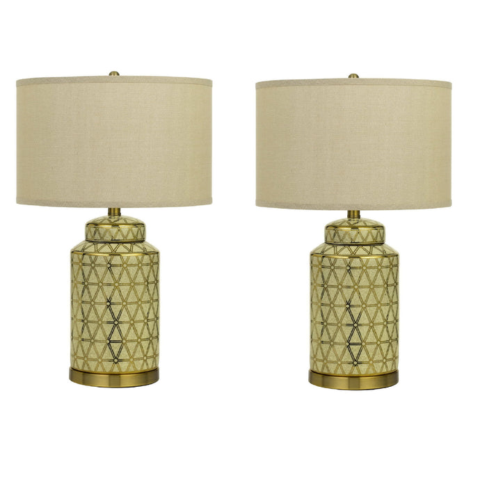 Barletta - 24.5" Height Ceramic Table Lamp (Set of 2) - Antique Gold