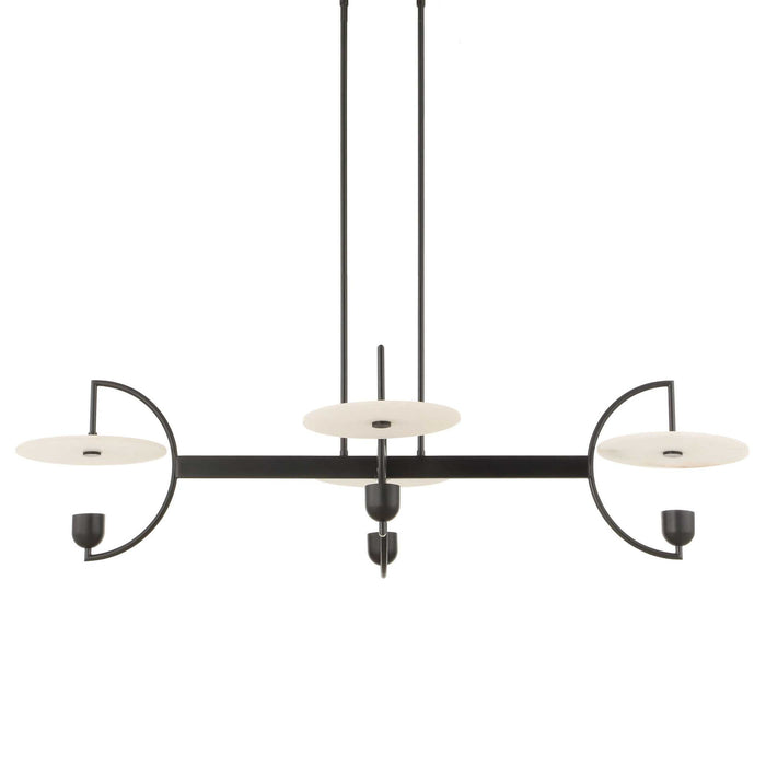 Kyoto - 4 Light Linear LED Chandelier - Black