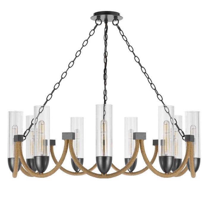 Argyle - 60W x 9 Metal Chandelier - Dark Bronze