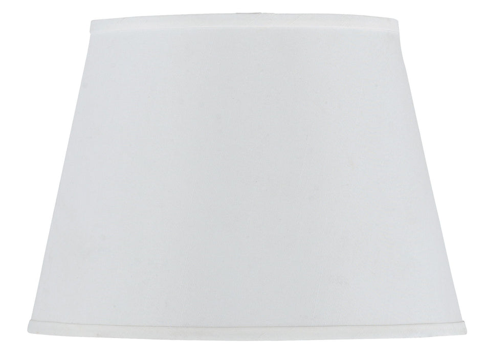 Coolie - 11" Height Round Hardback Fabric Shade - White - 13" Diameter