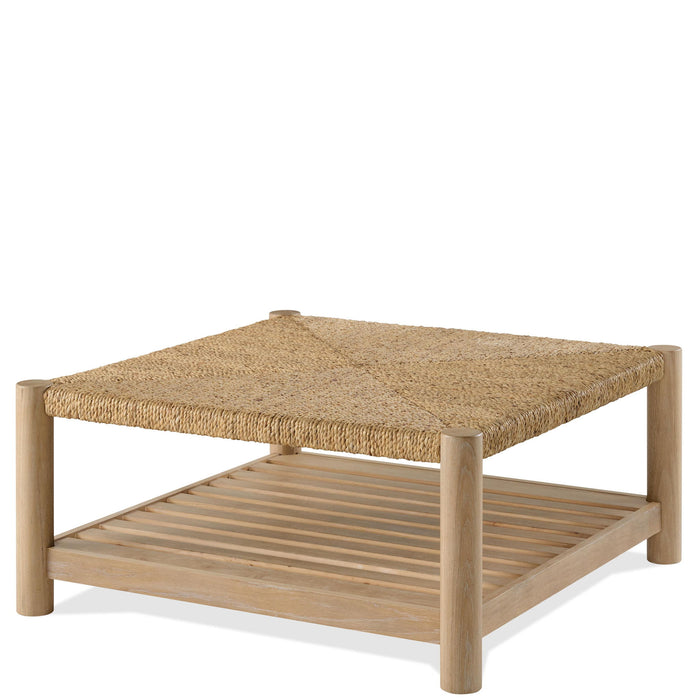 Rosalie - Woven Square Coffee Table - Light Brown