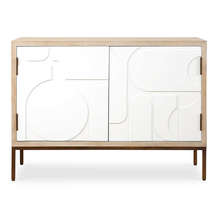 Weimar - 2 Door Cabinet - White / Woodtone