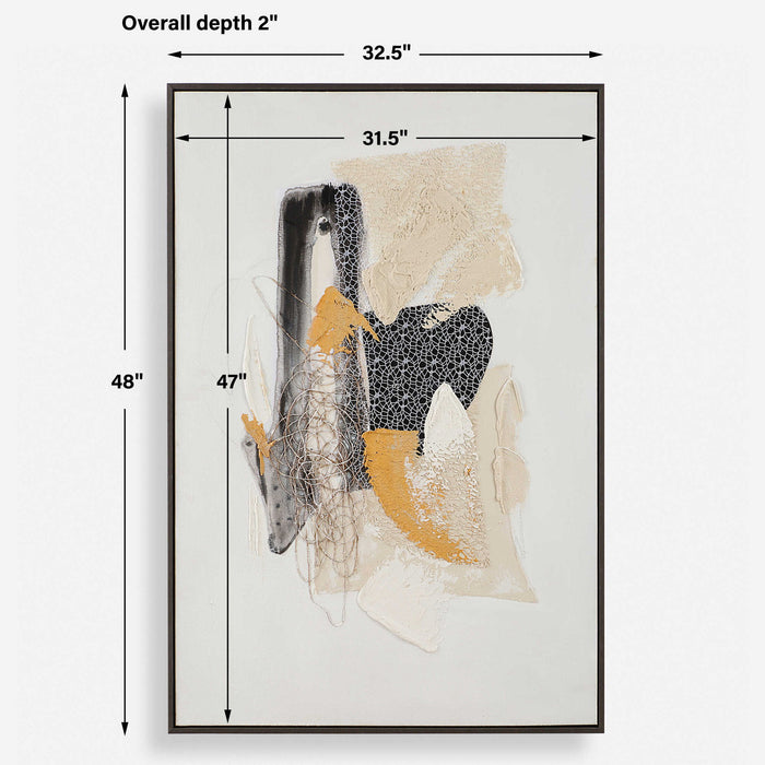 Scatter - Abstract Hand Painted Canvas Art - Black