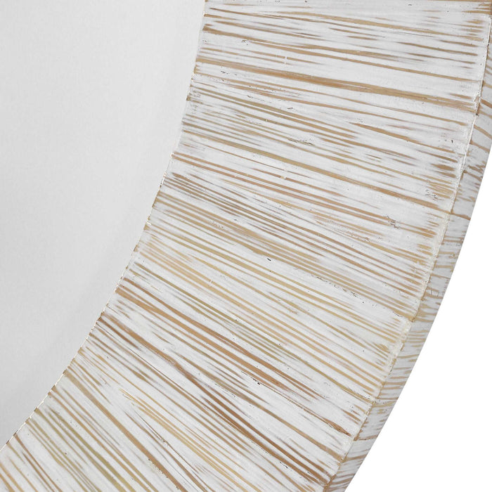 Repose - Round Mirror - Whitewash