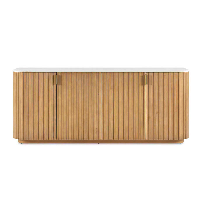 Arik - 4 Door Walnut Cabinet - Woodtone