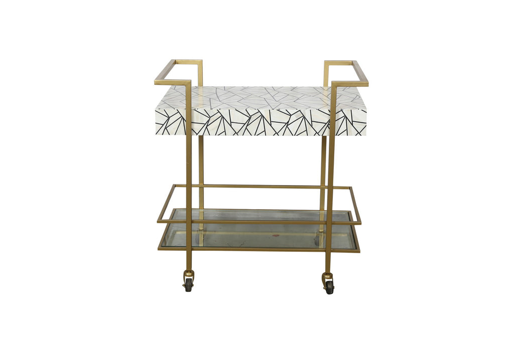 Bottoms Up - Bar Cart - Ivory Bone