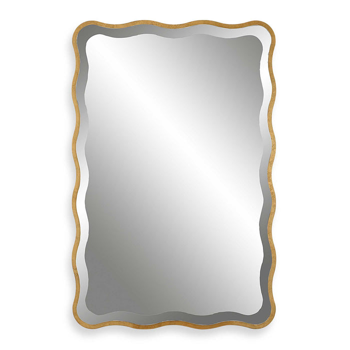 Aneta - Scalloped Mirror - Gold