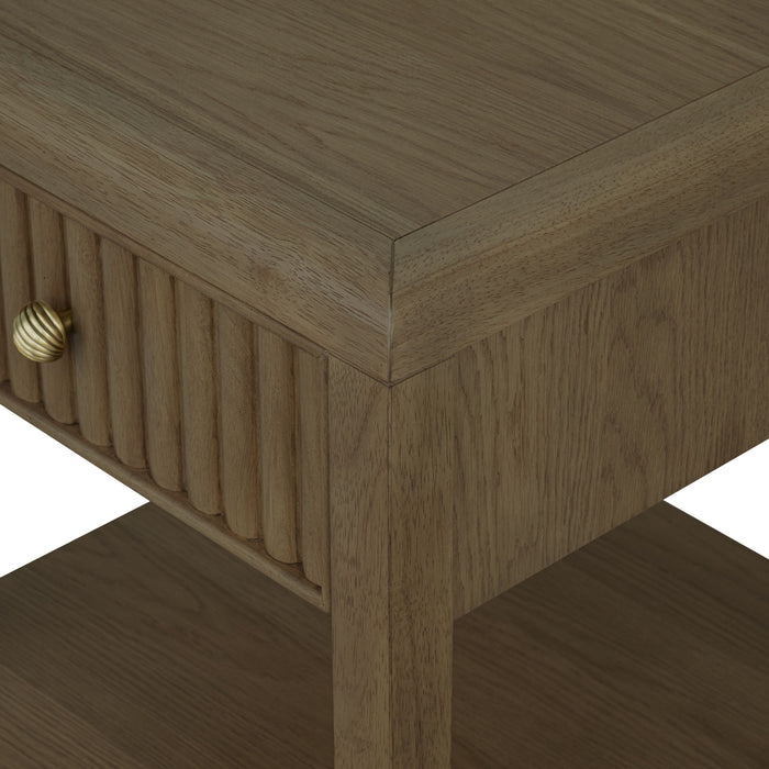 Reed - Chairside Table - Driftwood Oak