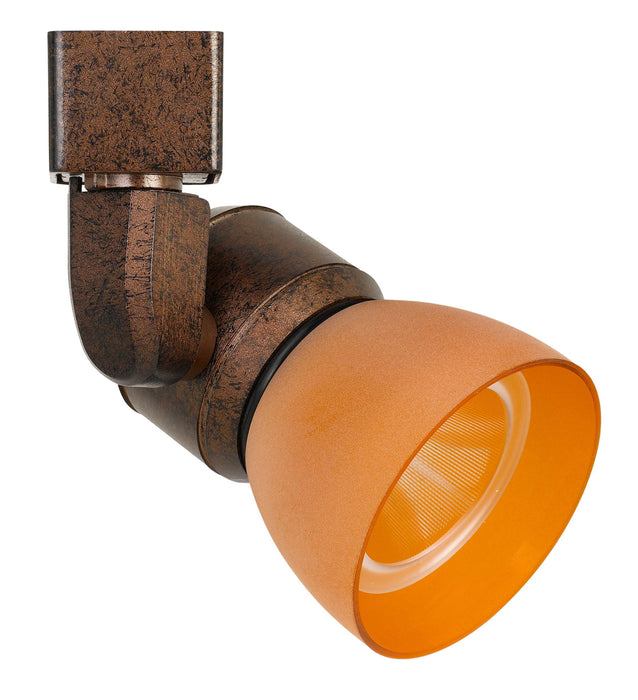 6.25" Height Metal Track Head - Rust & Orange