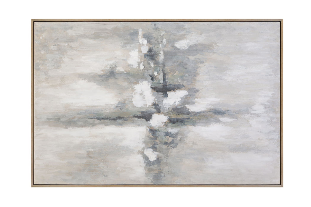 Quiet Reflection Framed Canvas - Silver