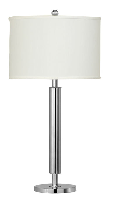 Hotel - 30" Height Metal Table Lamp - Chrome - Metal & Fabric
