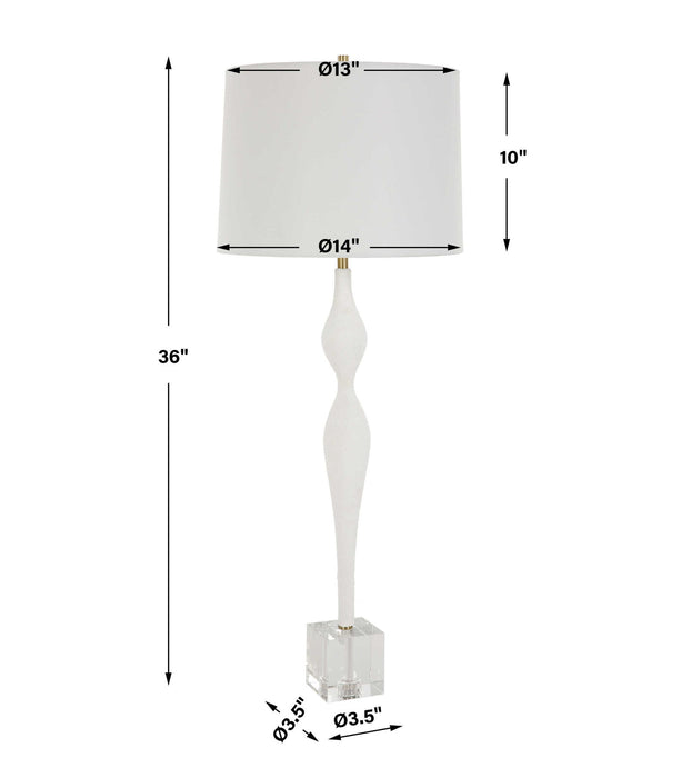 Helena - Slender Table Lamp - White