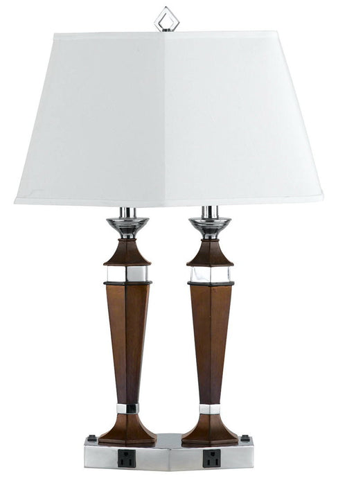 Hotel - 27" Height Metal Desk Lamp - Espresso & Brushed Steel