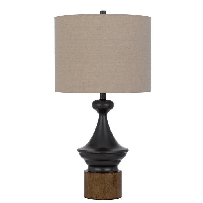Sterling - 29.5" Height Metal / Wood Table Lamp - Black / Dark Brown