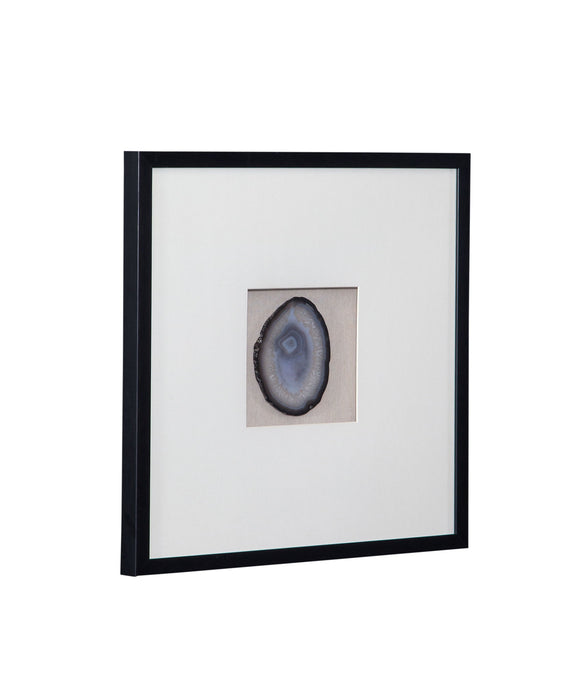 Crystal Geode II Wall Art - Blue / White