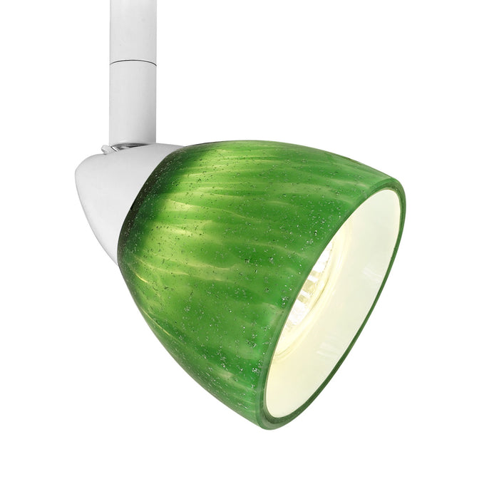 4.87" Height Serpentine Track Head With Shade - Green & White