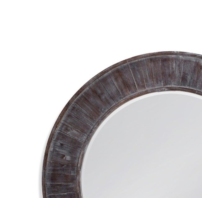Hunter - Round Mirror - Brown