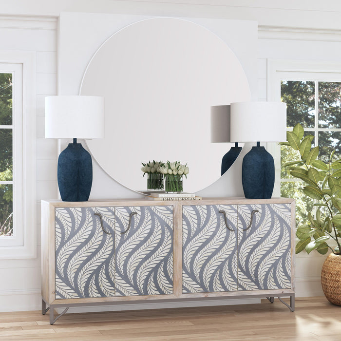 Miranda - Table Lamp - Matte Blue / White