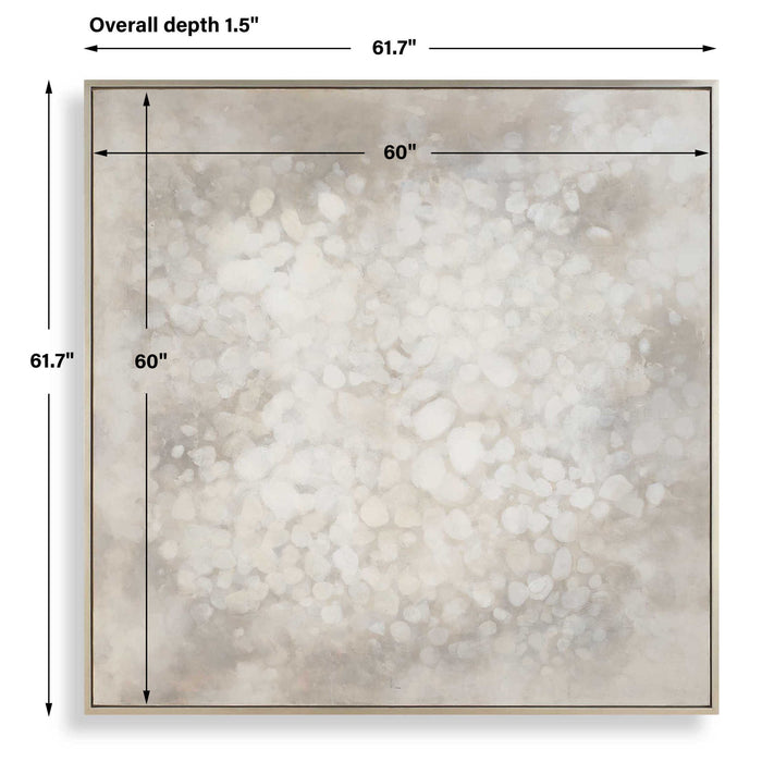 Out Of Focus - Framed Abstract Art - Gold / Gray / White / Woodtone