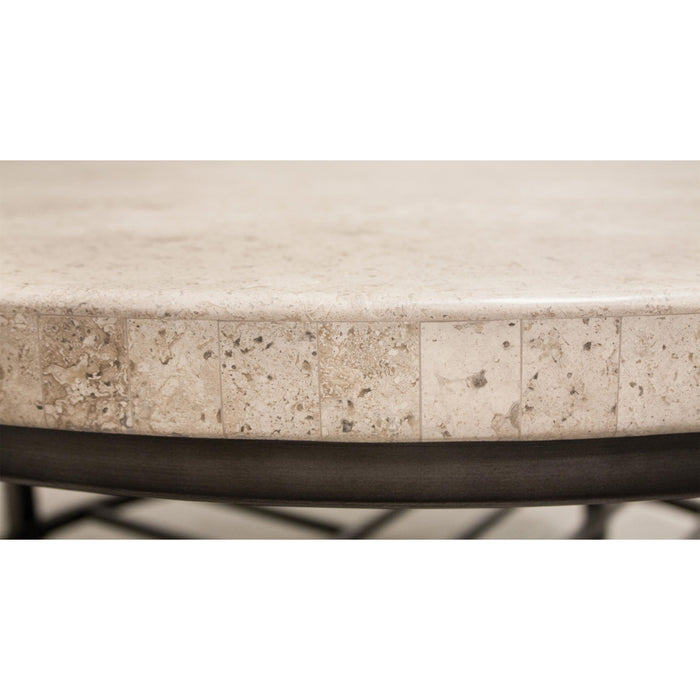 Capri - Round Coffee Table - Alabaster Travertine