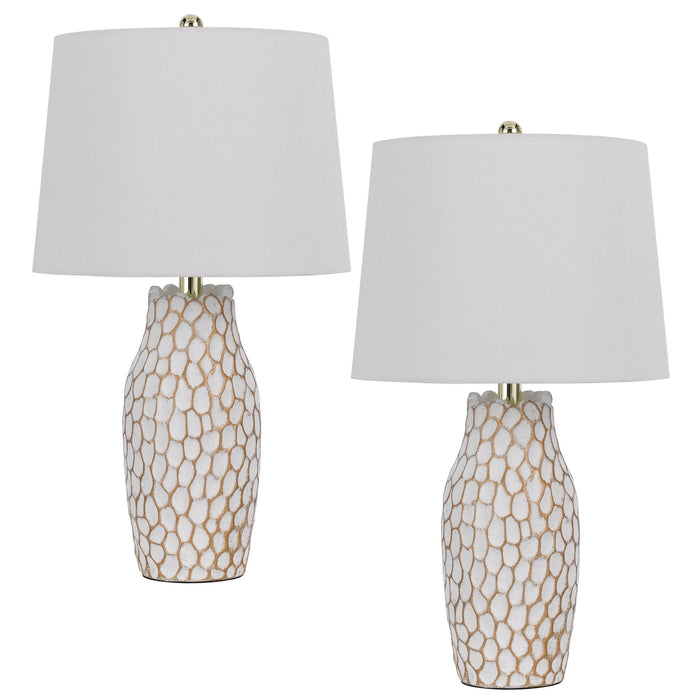 Elmira - Table Lamp (Set of 2) - White Clay