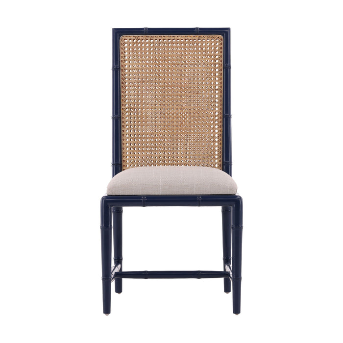 Casablanca - Side Chair - Blue / Light Brown