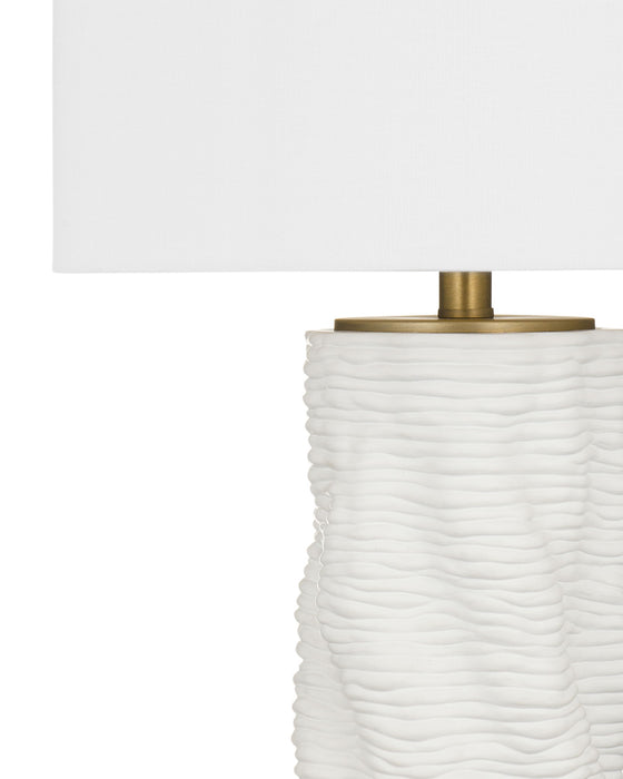 Delancy - Table Lamp - Matte White / Brass Accents