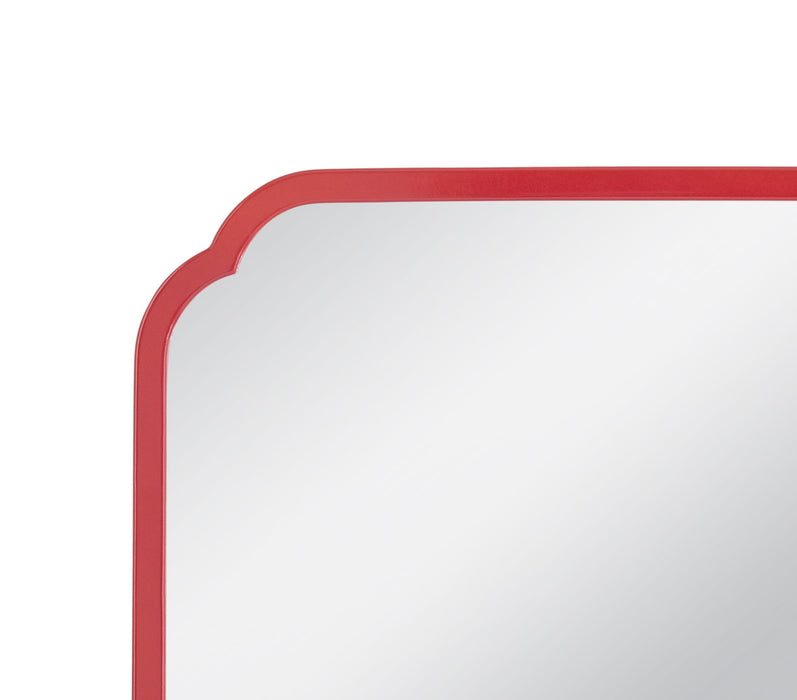 Flora - Square Wall Mirror - Red